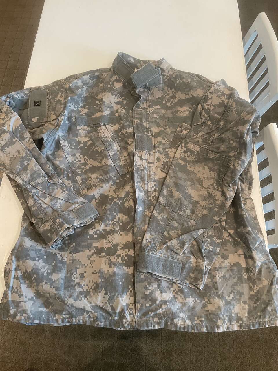 Military Digital Camo Jacket Large Long
