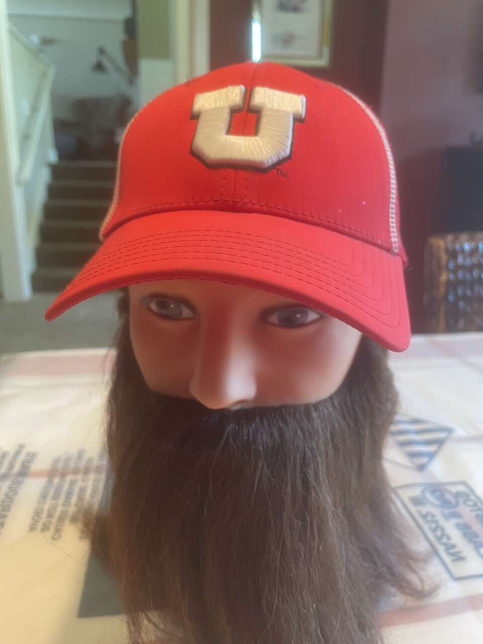 Utah Utes Block U Fitted Stretch M-L Hat