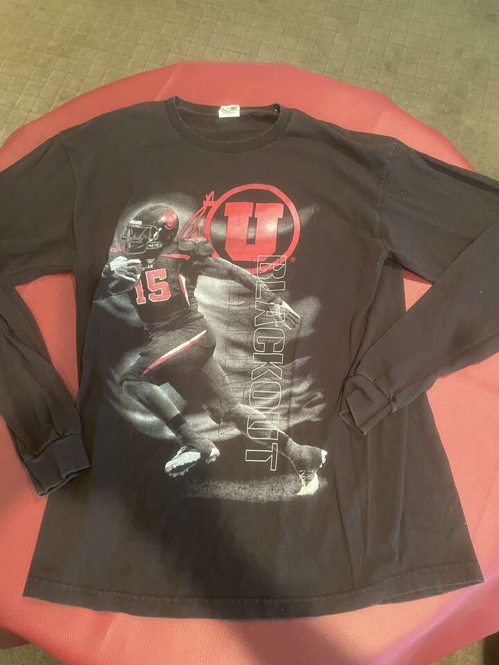 Utes Long Sleeve BlackOut T-Shirt Large