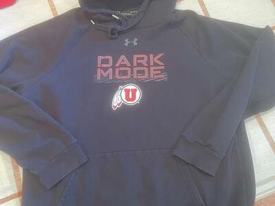 Utah Utes Dark Mode Hoodie Large
