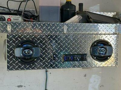 Diamond plate radio boxes