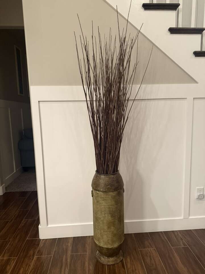 2 1/2 Foot Planter With Decorative Sticks