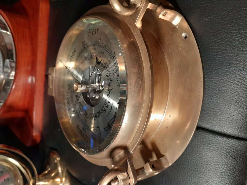 Brass porthole Barometer