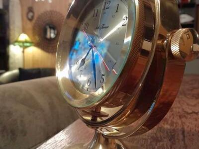 Vintage Seth Thomas maritime brass clock