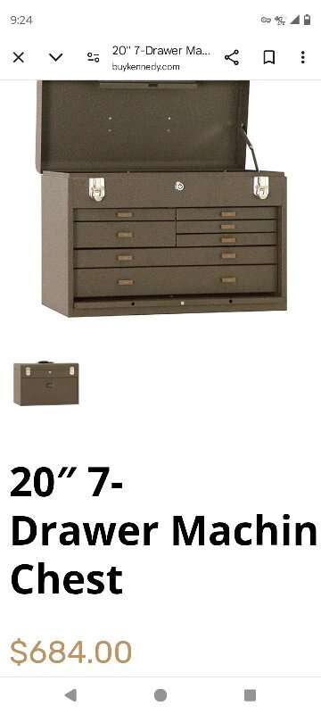 VINTAGE KENNEDY 7 DRAWER MACHINIST TOOLBOX