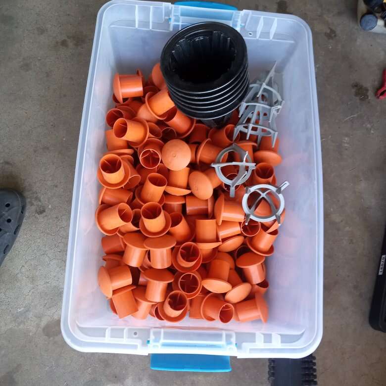Orange rebar safety cap