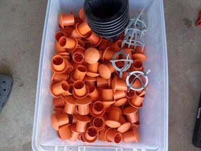 Orange rebar safety cap