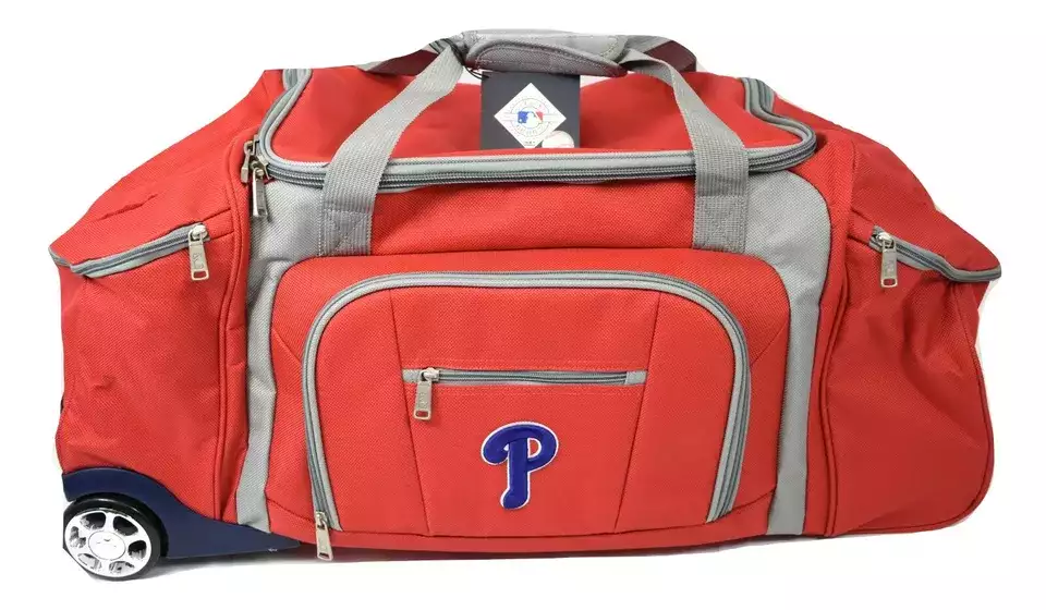 MLB Philadelphia Phillies G-III Carl Banks 30'' Wheeled Duffle Bag Luggage New