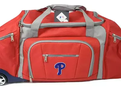 MLB Philadelphia Phillies G-III Carl Banks 30'' Wheeled Duffle Bag Luggage New