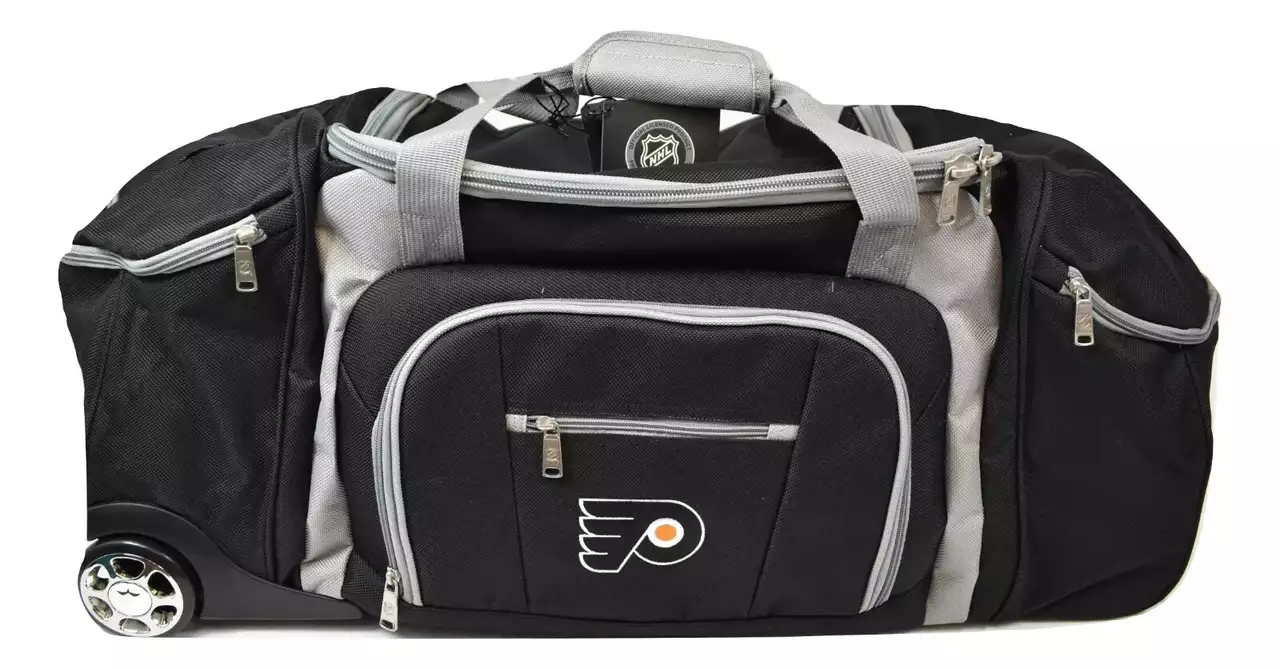 NHL Philadelphia Flyers G-III by Carl Banks 30'' Wheeled Duffle Bag Luggage New