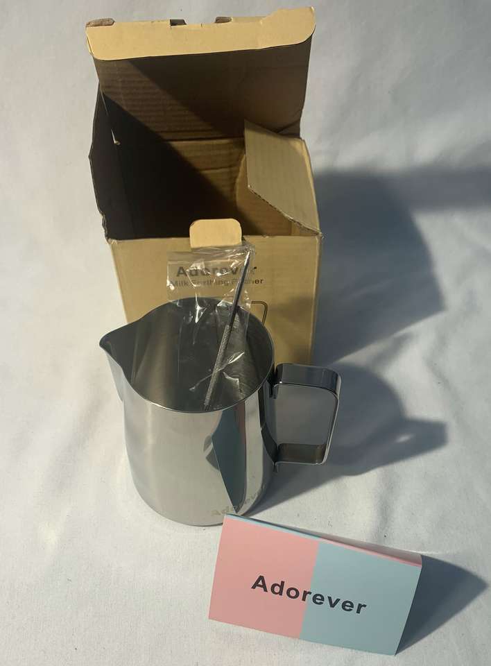 Adorever Milk Frothing Pitcher - Stainless Steel, 12oz