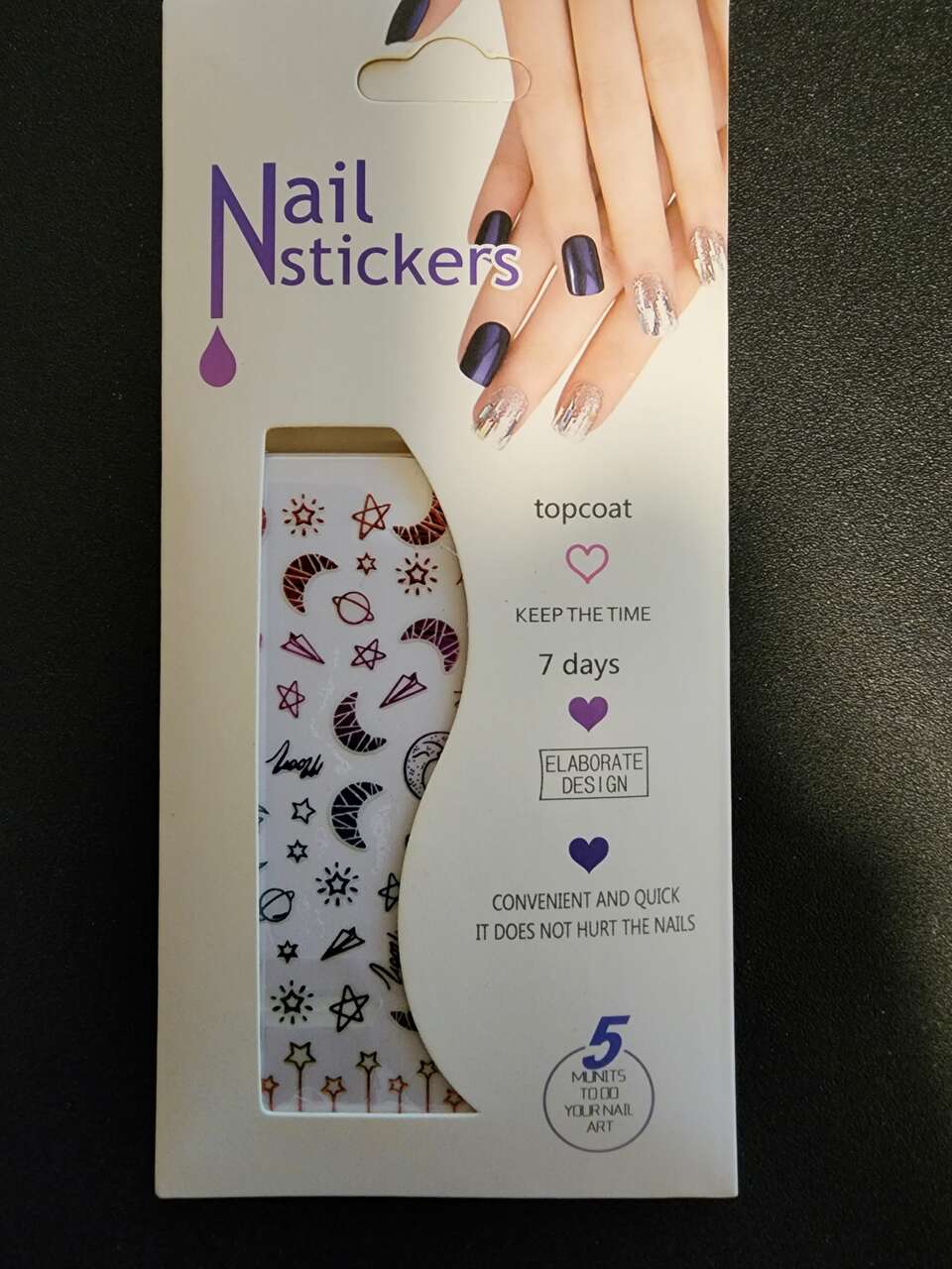 Package of Finger Nail Stickers