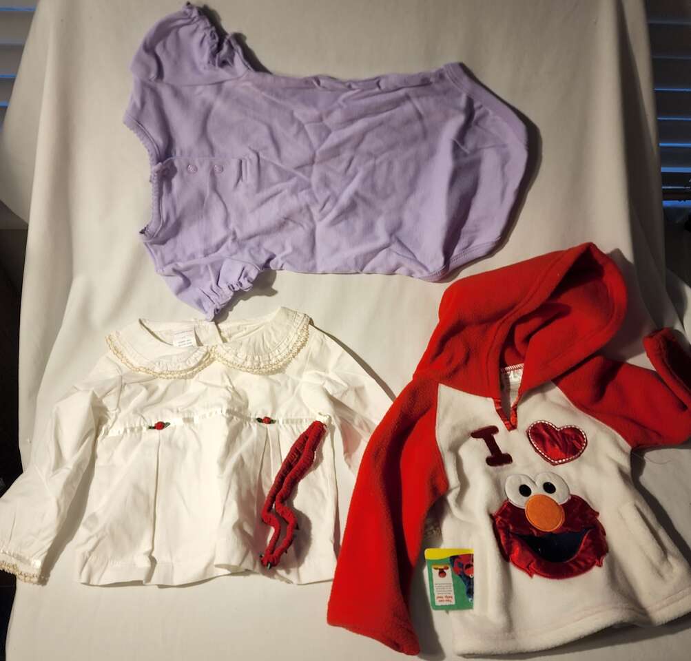 18 Month old lot, toddler clothes, Elmo, onesie, shirt with headband