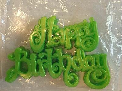 DECOPAC - 24 Happy Birthday Cake Toppers - 4 Different Colors. New, sealed