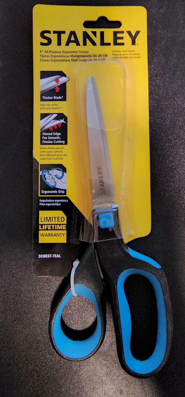 Stanley 8" all purpose Ergonomic Scissor's - New