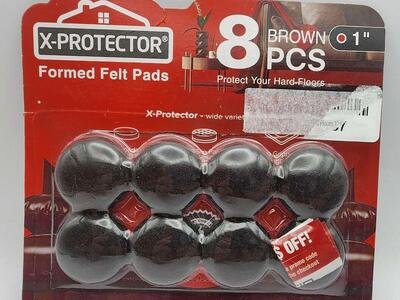 Formed Felt Pads - 8 Brown, X-Protector - Protect your hard wood floors