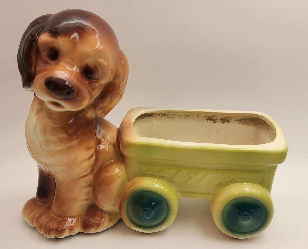 Dog Porcelain Plant Vase - Cute