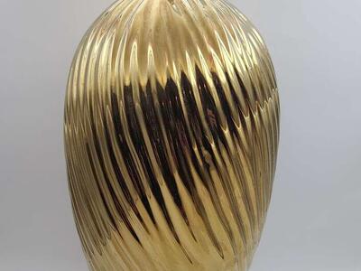 Large gold vase from Ross - 12" tall - 1" opening