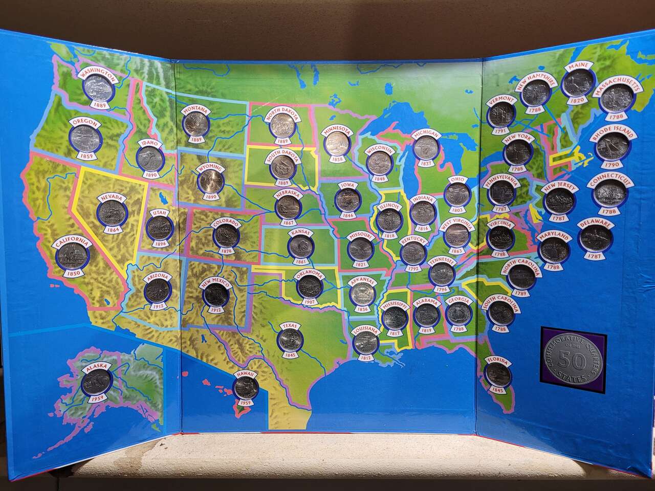 50 State Quarter Complete Map Set