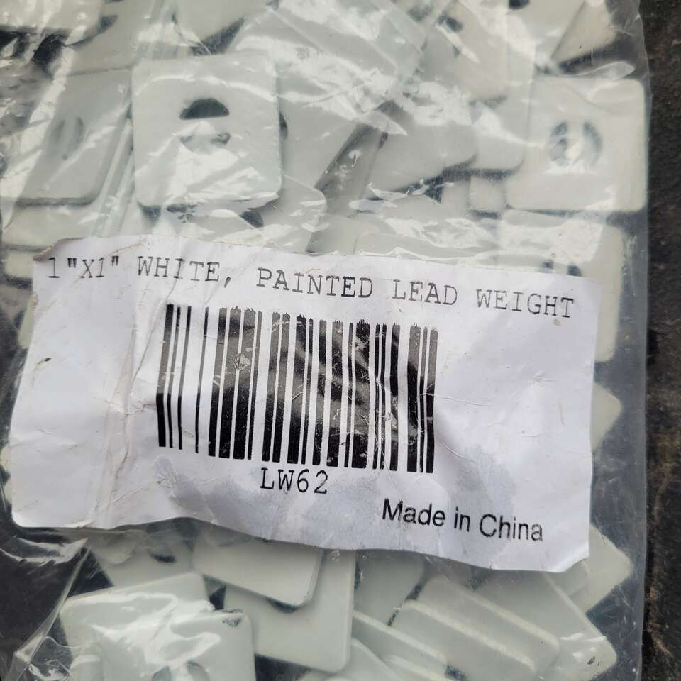 100 White Painted Curtain Drapery Weights Bottom