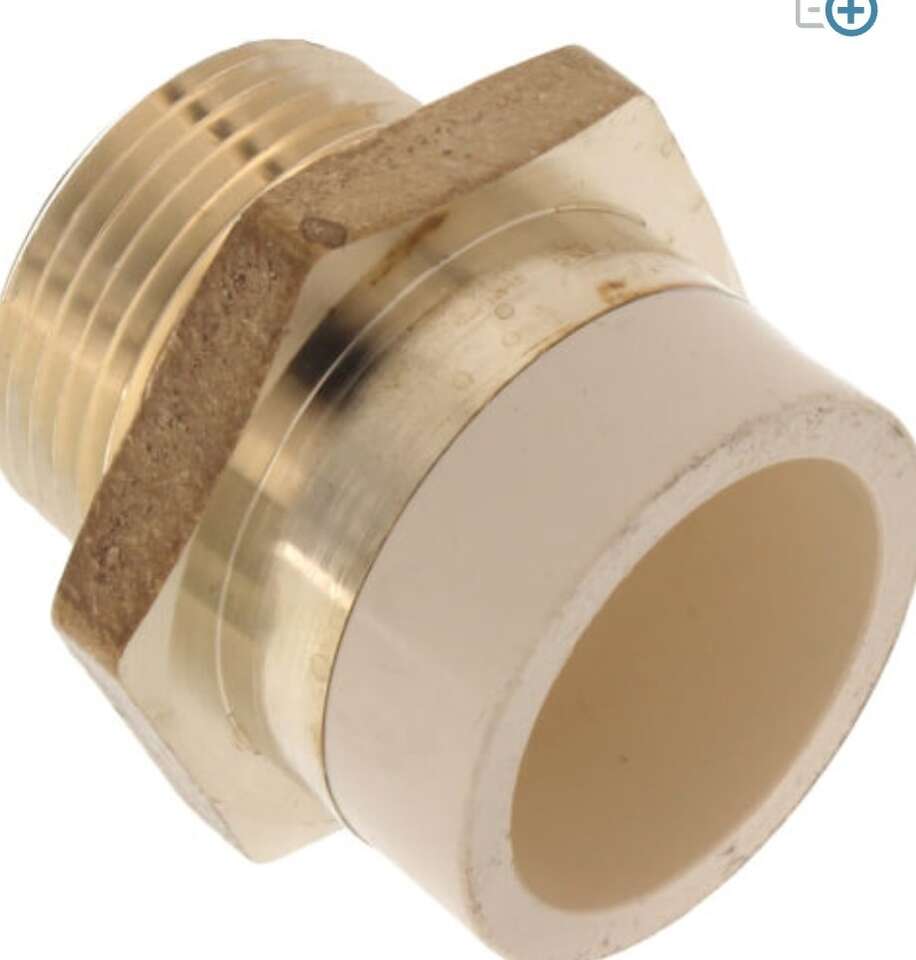 20 1" CPVC x MIP Brass Straight Adapter