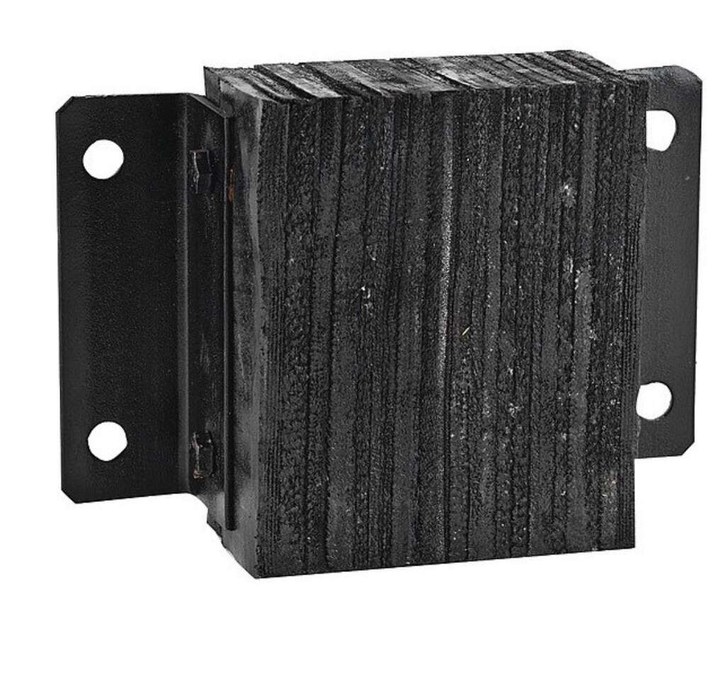 2 Dock Bumpers 10x4-1/2x8 1/2 In. Rubber