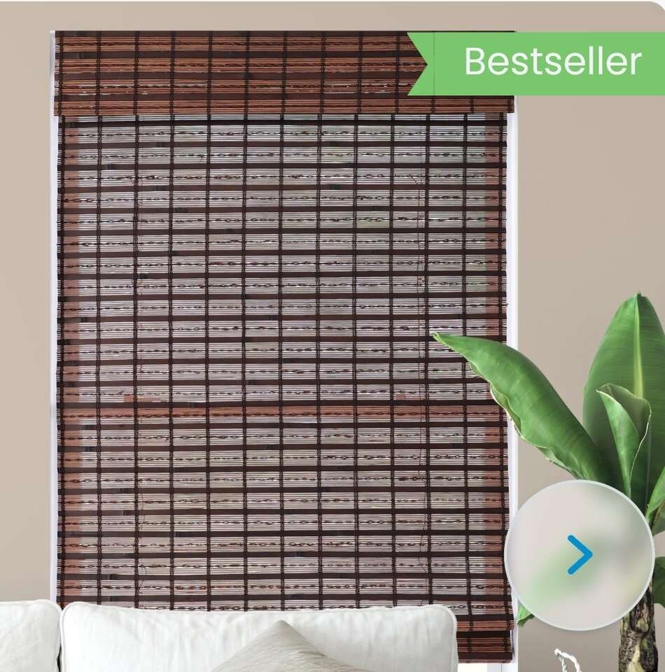 Super Value Cordless Bamboo Woven Wood Shade blind