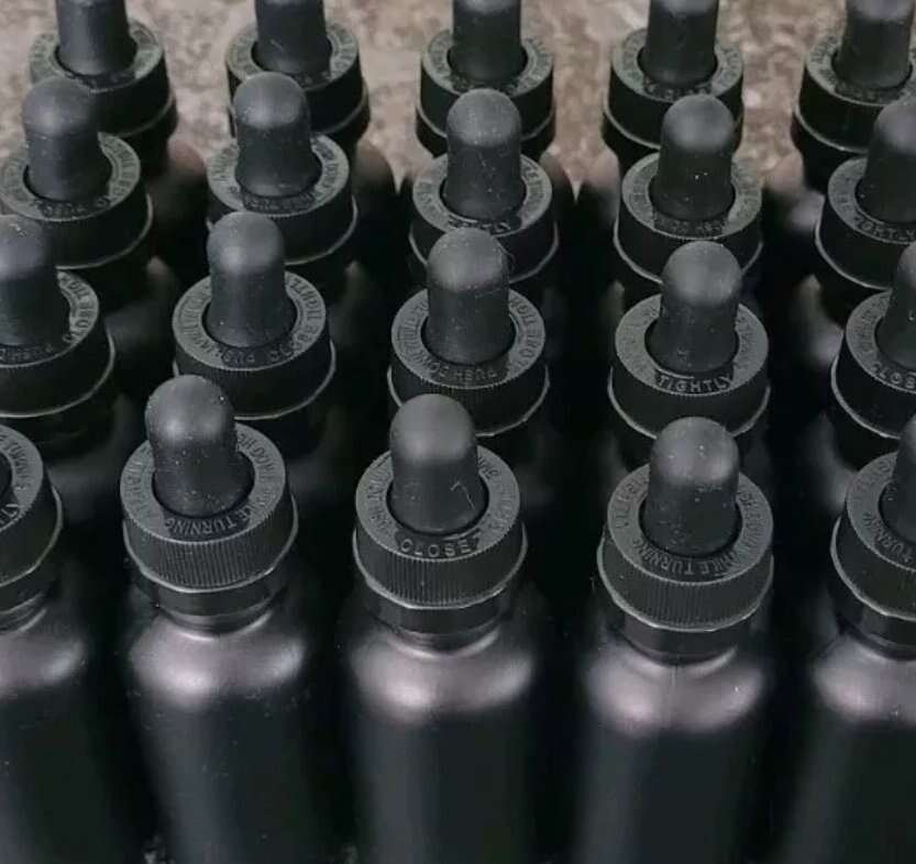 Case Of 330 1oz 30ml Matte Black Tincture Bottles