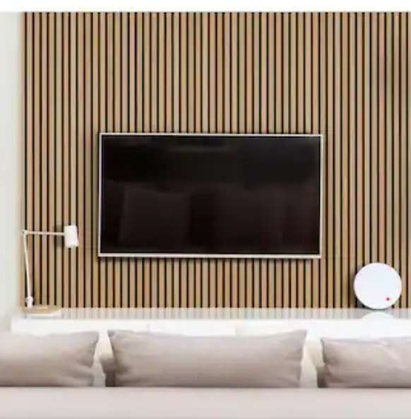 2'x8' light cold oak acoustic wall accent panel