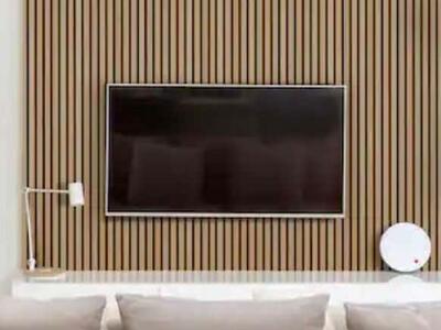 2'x8' light cold oak acoustic wall accent panel