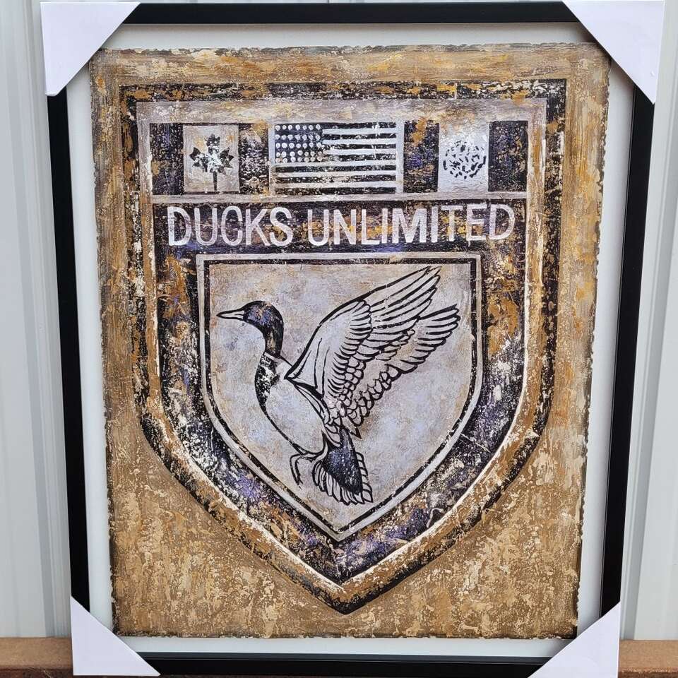 NEW Ducks Unlimited framed artwork 39.5 T 32.5 W