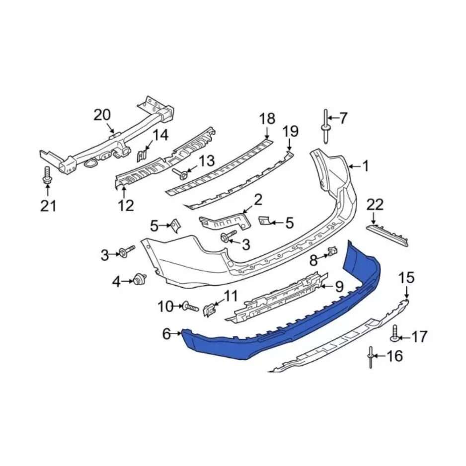 20-24 ford explorer rear Lower bumper Cover