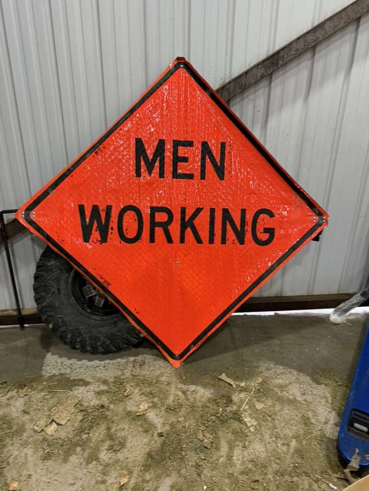 3 48x48 Roll Up Men Working Signs