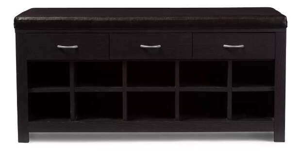 Espresso Finished Entryway Bench Dark Brown - Baxton Studio