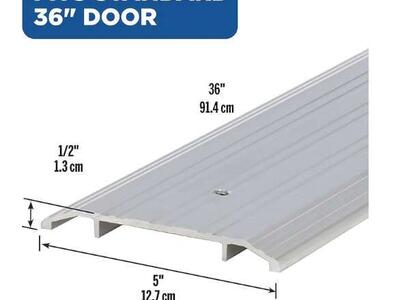 68320 Aluminum Commercial Flat-Profile Threshold(5 in. x 1/2 in. x 36 in.)