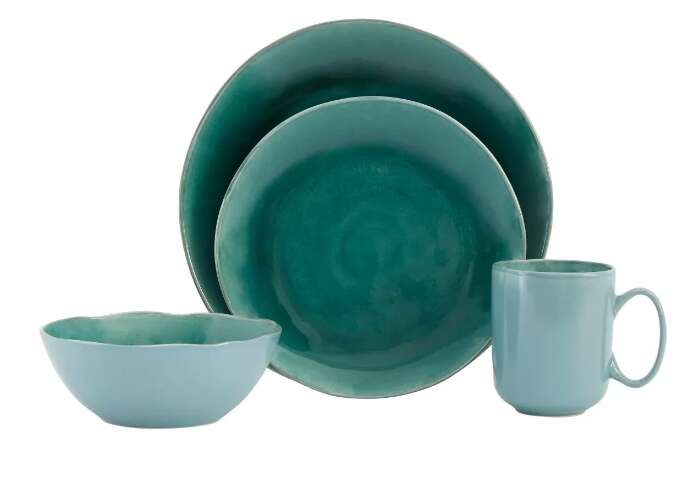 Baum Bros. 16pc Stoneware Jade Dinnerware Set