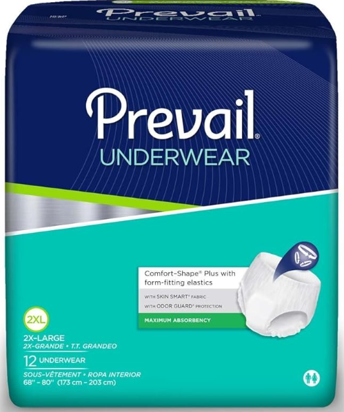 Prevail Maximum Absorbency Underwear, XX-Large, 12 Count