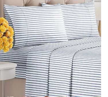 Full Size 4 Piece Sheet Set - Comfy Breathable & Cooling Sheets