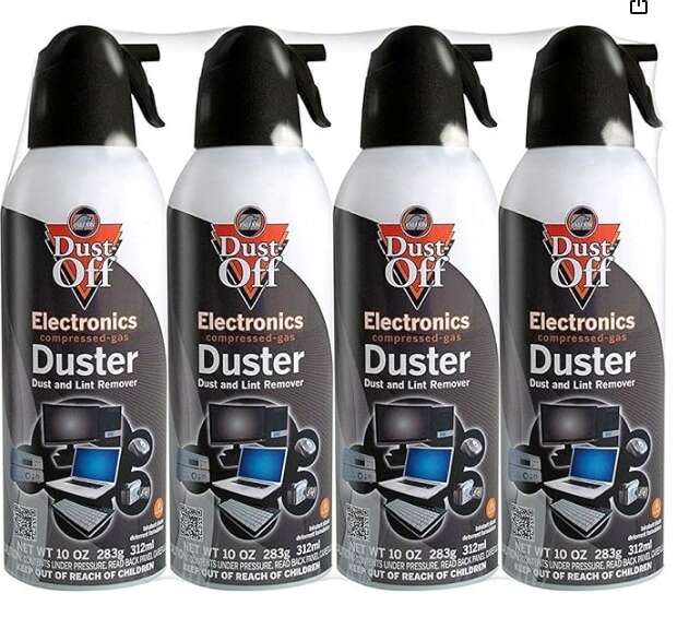 Dust-Off Compressed Gas Duster, Pack of 4