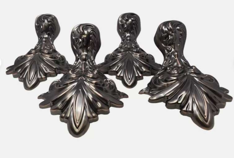 AKDY BT0173 4 Fiberglass Slipper Clawfoot Non-Whirlpool Bathtub Antique Bronze