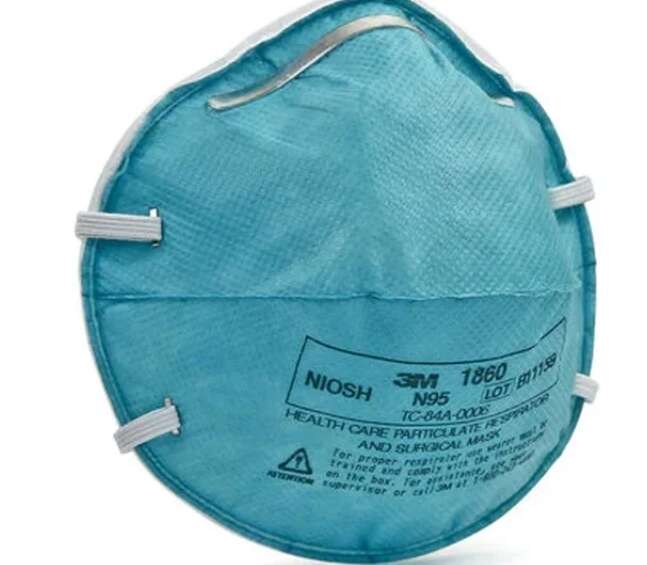 3M ESPE 1860 N95 NIOSH Particulate Respirator Surgical Masks 20/Box