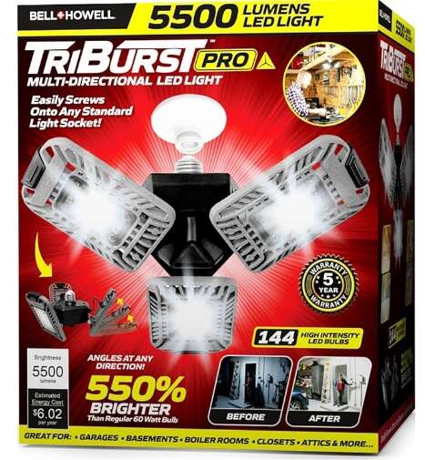 Triburst Deluxe by Bell+Howell, ASON TV 5500 Lumens/6500