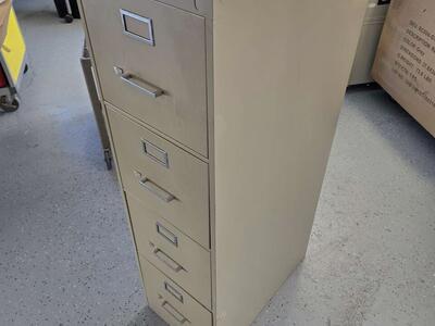 Vertical File Cabinet - Letter, 4 Drawer, Tan Uline H-1915T