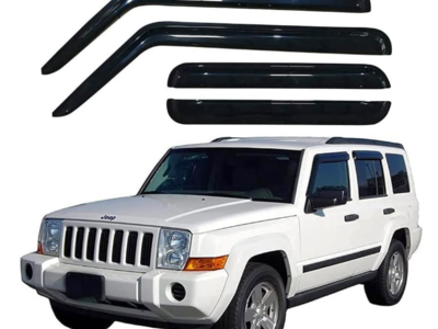 Window Visor Wind Vent Deflector fit for 2006-2010 Jeep Commander,4pcs Outside Tap-On Sun Rain Guards
