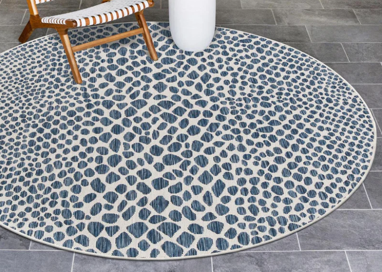Jill Zarin Cape Town Blue OVAL 7.10x10 Indoor/Outdoor Rug