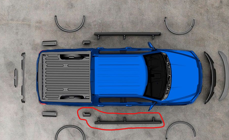 Street Series Ground Effects Right Hand Skirt for 2018-2020 Ford F-150 Super Crew/Short Box