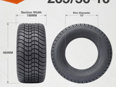 RHOX RXLP 205/50-10 Golf Cart Low Profile Tire