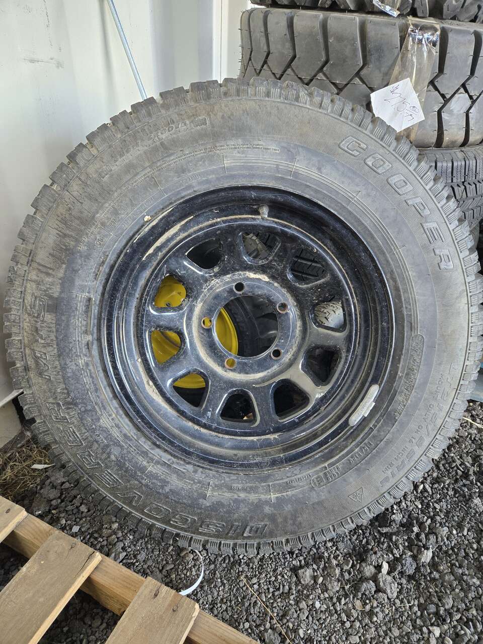 Cooper Discoverer LT215/85R16 M+S Light Truck Tire and Black Wheel