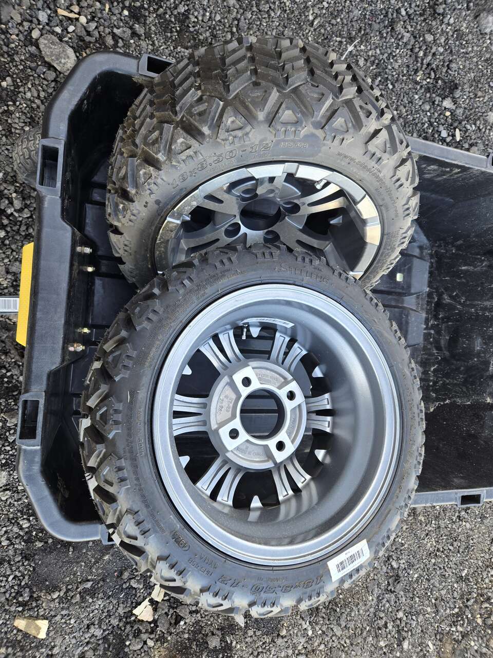 2 Steeleng 18x8.50-12 Golf Cart Tires and Wheels