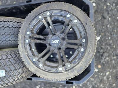 GTW 205/30-12 Specter Matte Black 12 in Wheels with Fusion Street Tire